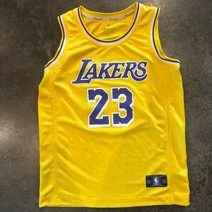 LeBron James Yellow Los Angeles Lakers Jersey Youth Medium